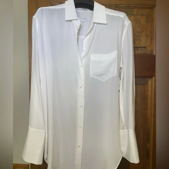 Equipment Femme White Silk Blouse Brand NEW! - Picture 11 of 11